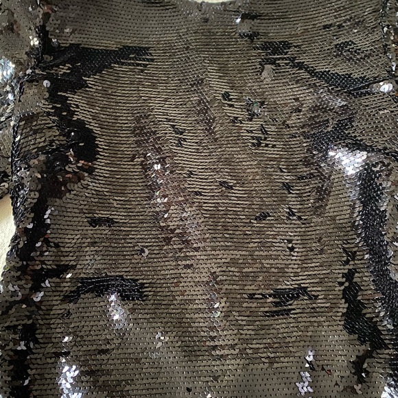 Frame Black Sequin Open Back Bodycon Mini Dress - Picture 8 of 12